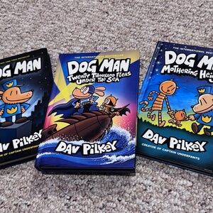 3 Dog Man Books - Graphic Novels by Dav Pilkey (Creator of Captain Underpants)